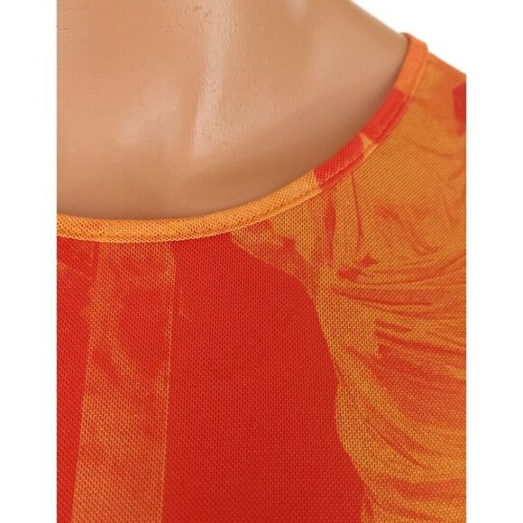 Miaou Recycled Polyester T-shirt Plus Size 2XL Womens Stone Orange $100 - Picture 7 of 13